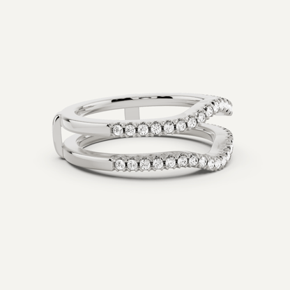 1/3 ctw Round Diamond Prong Set Ring Enhancer - Lotus Diamond