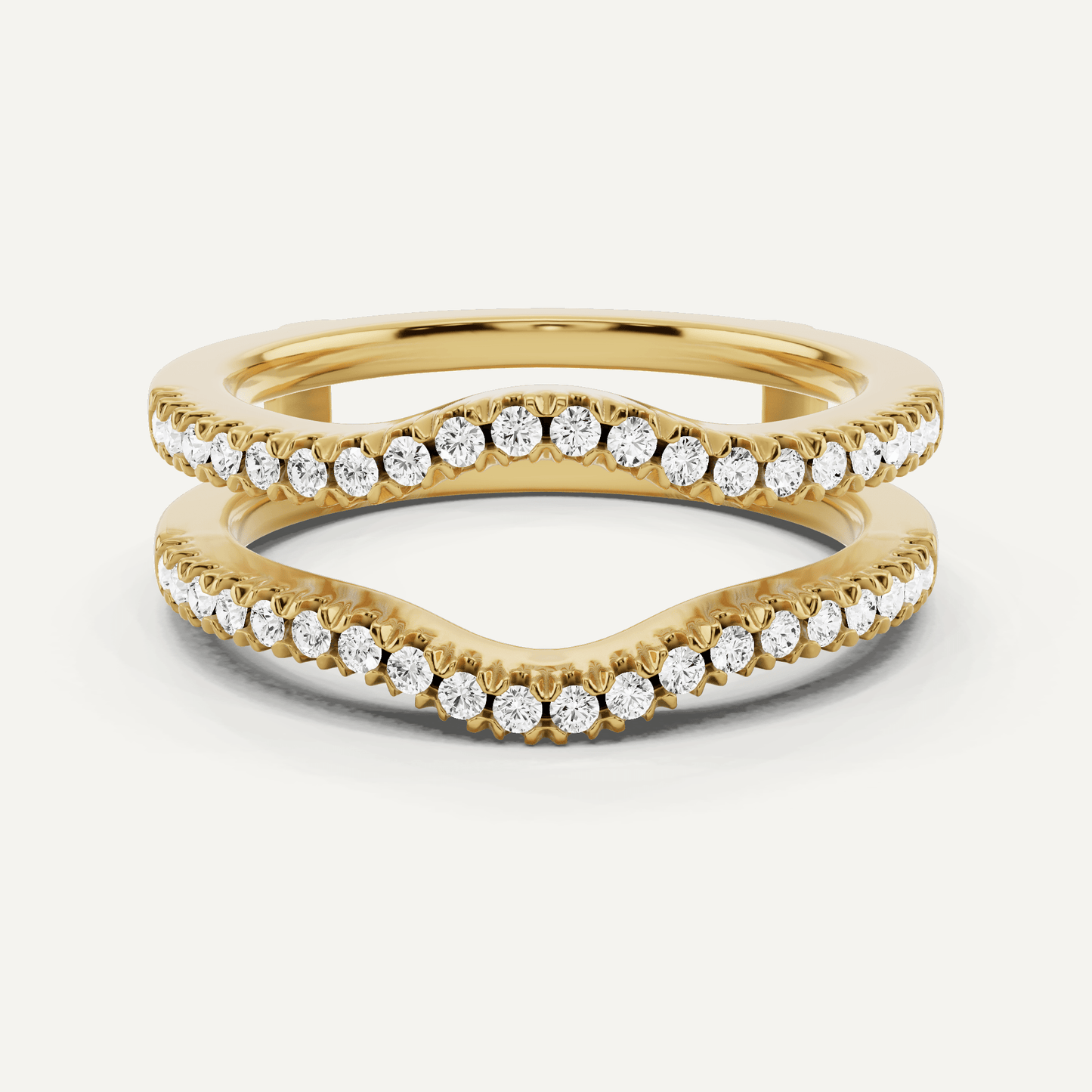1/3 ctw Round Diamond Prong Set Ring Enhancer - Lotus Diamond