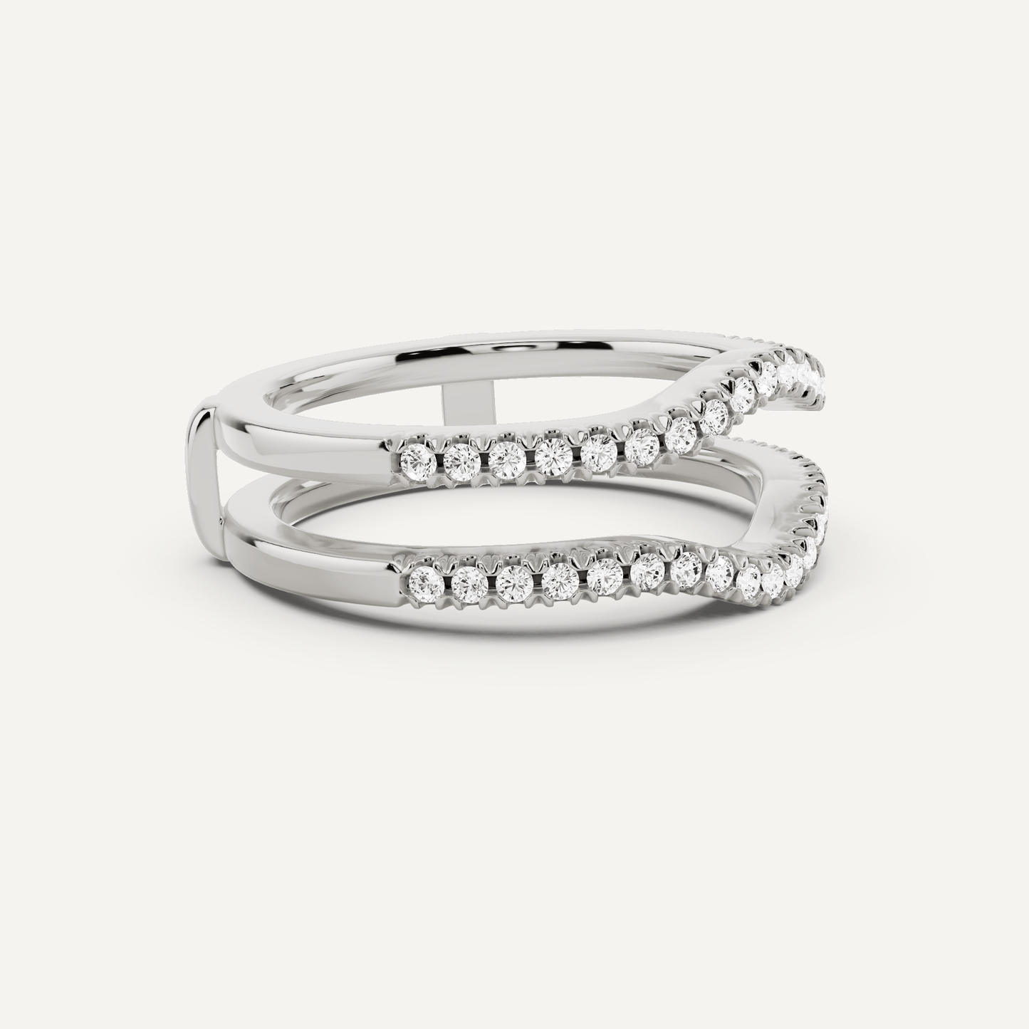 1/3 ctw Round Diamond Prong Set Ring Enhancer - Lotus Diamond