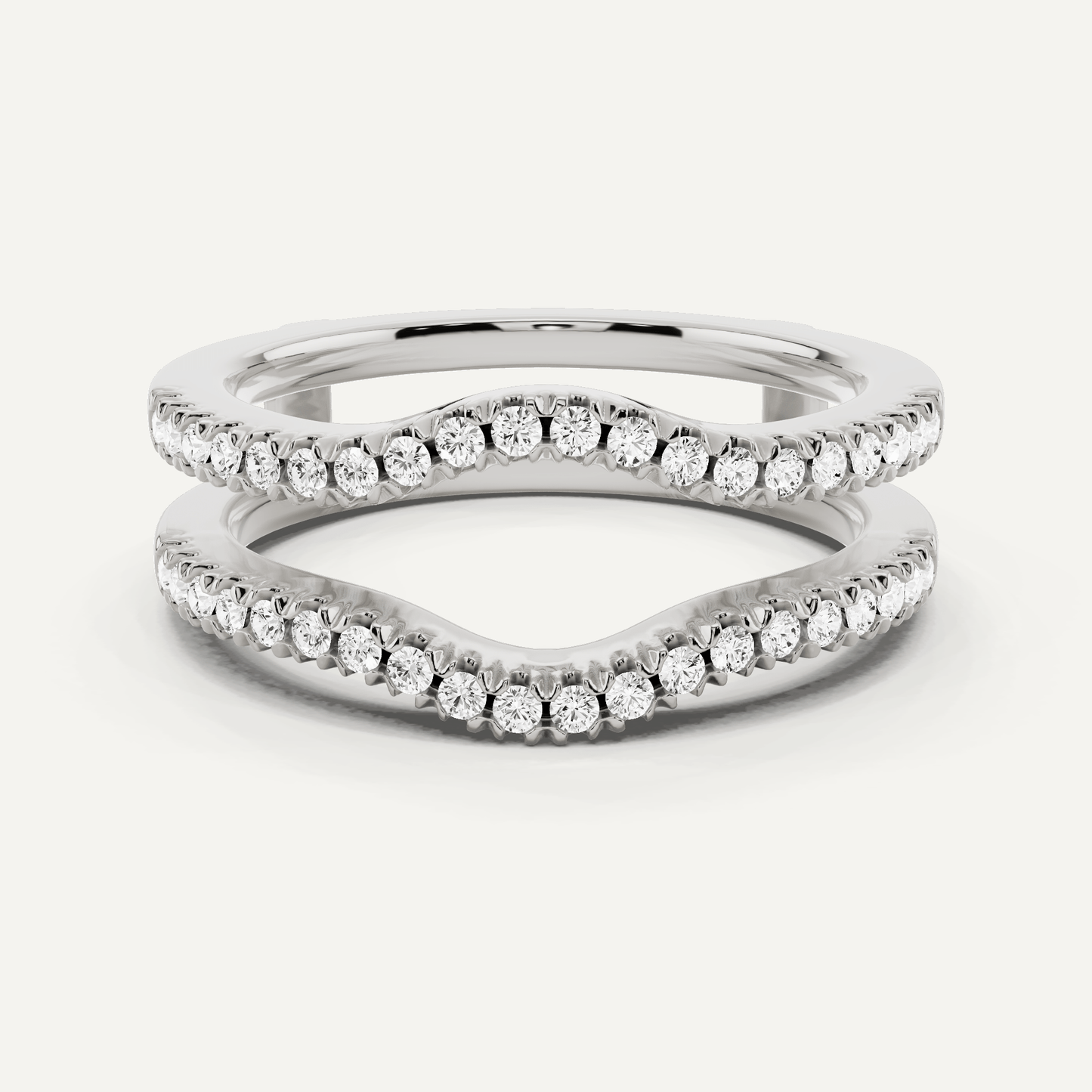 1/3 ctw Round Diamond Prong Set Ring Enhancer - Lotus Diamond