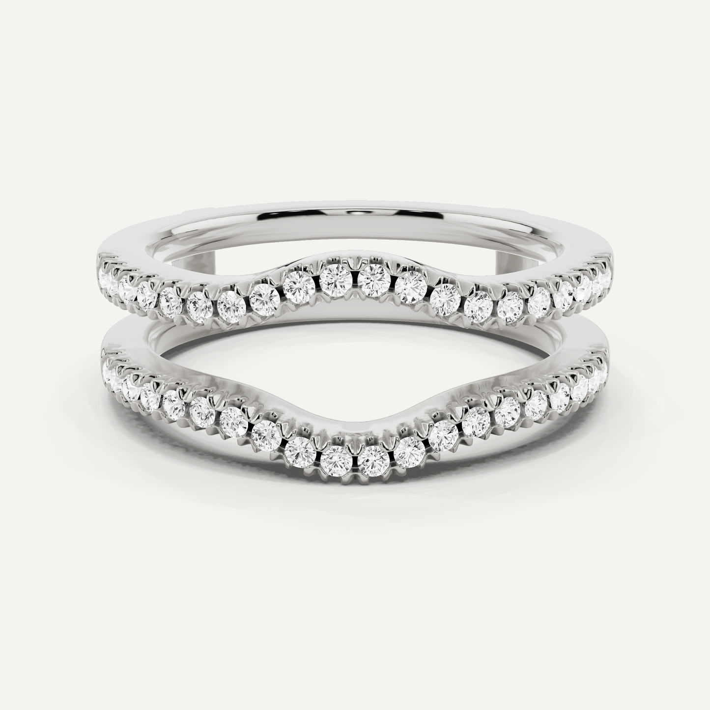 1/3 ctw Round Diamond Prong Set Ring Enhancer - Lotus Diamond
