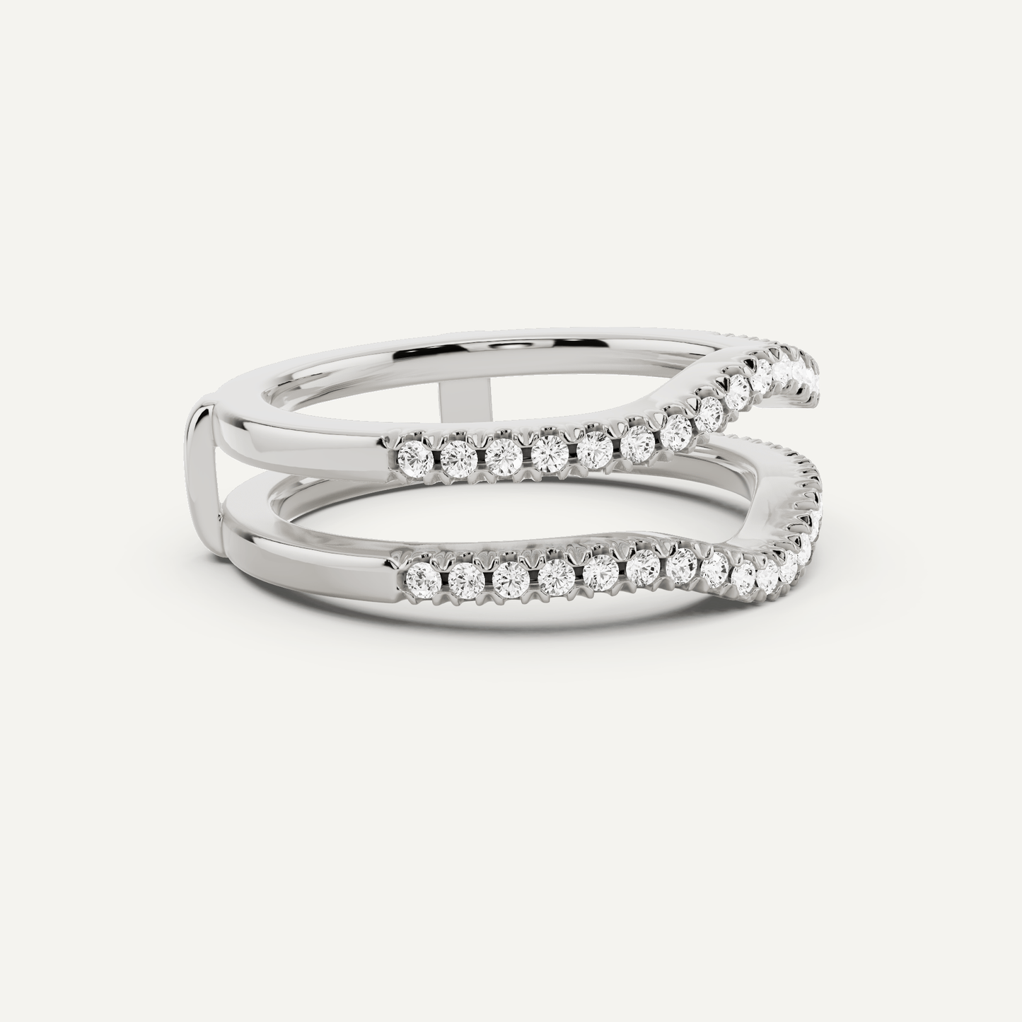 1/3 ctw Round Diamond Prong Set Ring Enhancer - Lotus Diamond