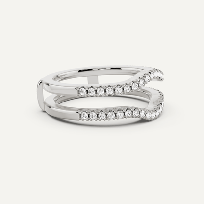 1/3 ctw Round Diamond Prong Set Ring Enhancer - Lotus Diamond