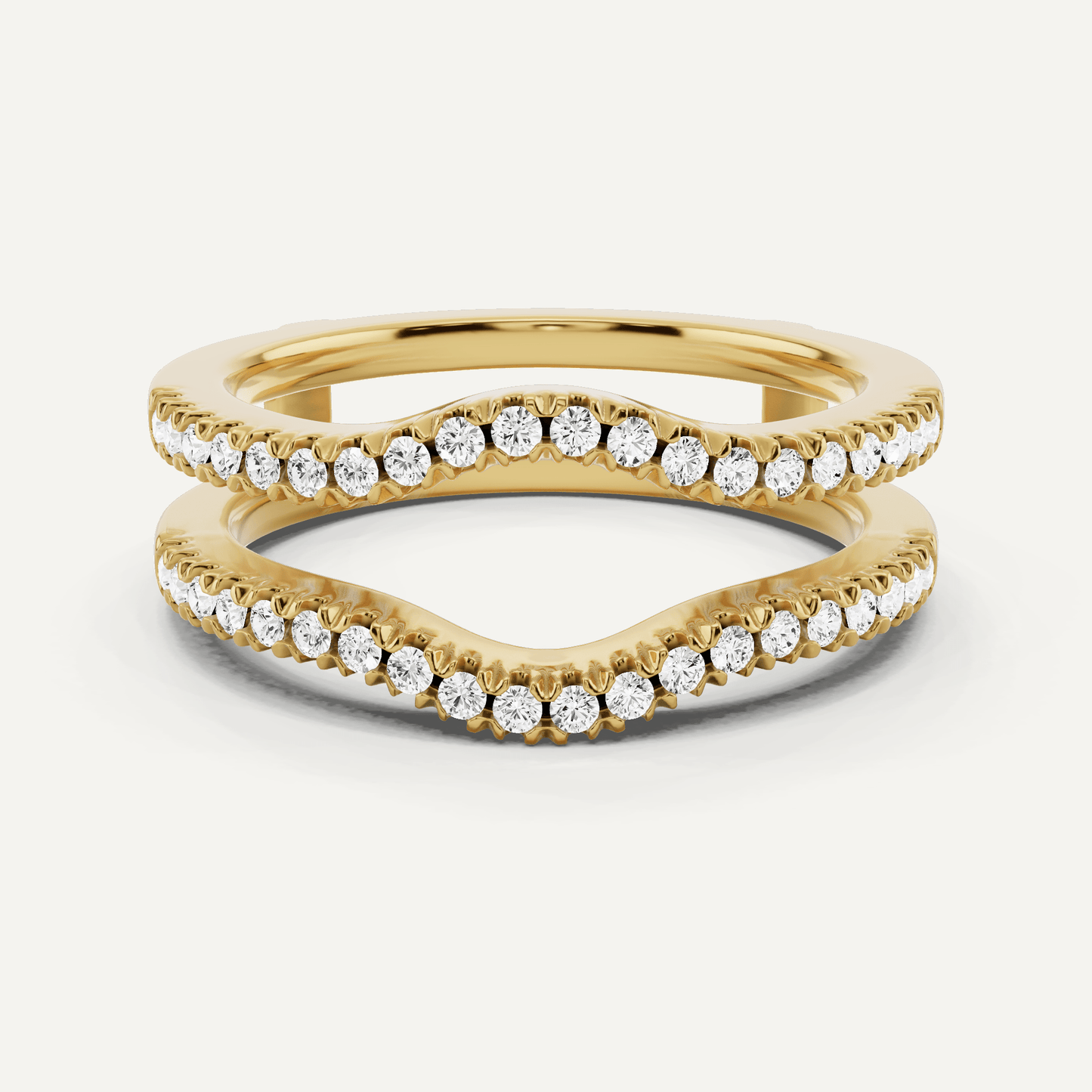 1/3 ctw Round Diamond Prong Set Ring Enhancer - Lotus Diamond