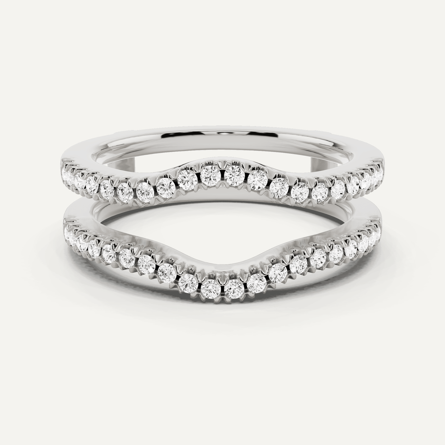 1/3 ctw Round Diamond Prong Set Ring Enhancer - Lotus Diamond