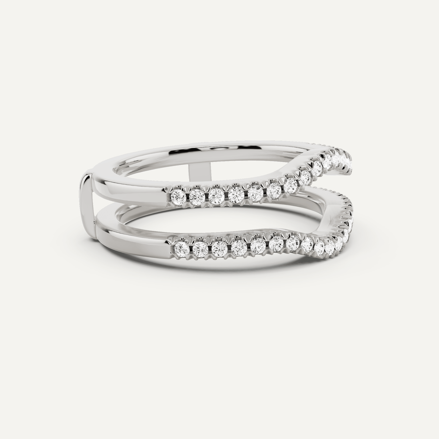 1/3 ctw Round Diamond Prong Set Ring Enhancer - Lotus Diamond