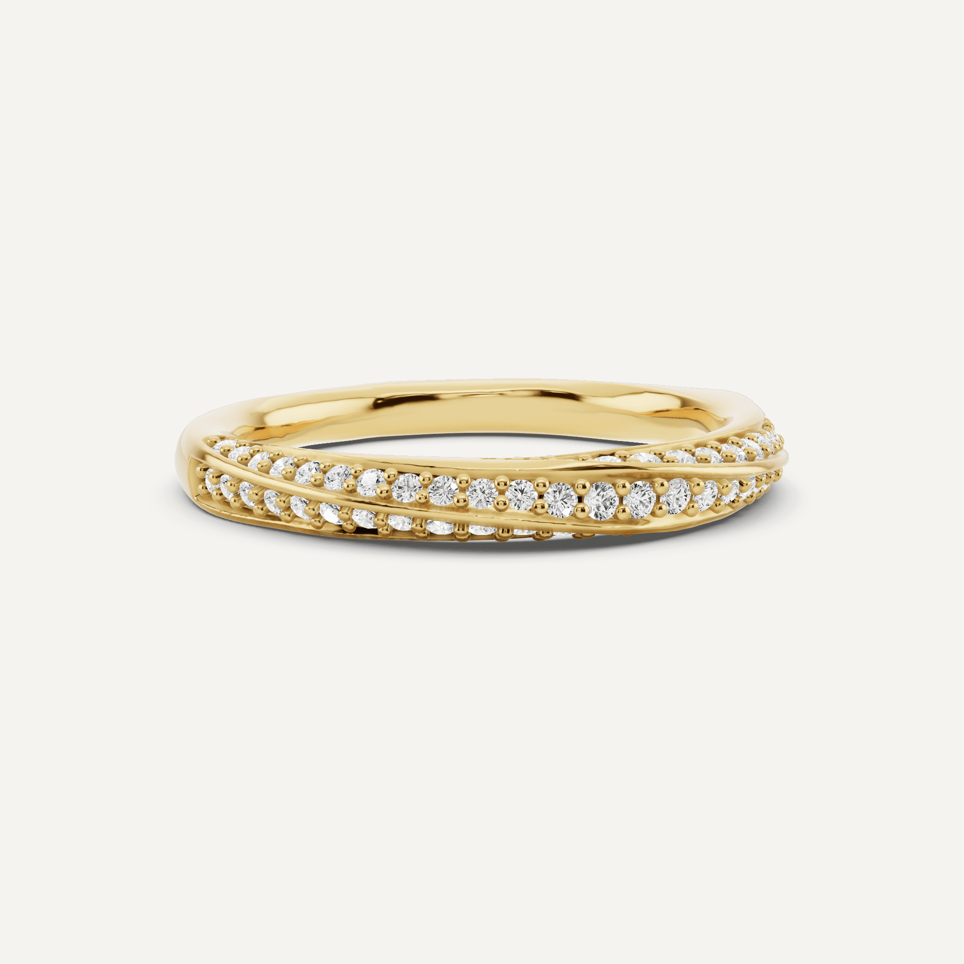 1/3 ctw Round Diamond Spiral Twist Wedding Band - Lotus Diamond