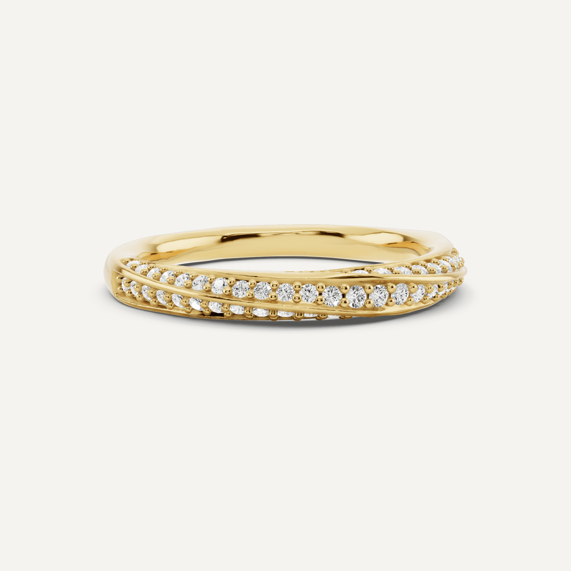 1/3 ctw Round Diamond Spiral Twist Wedding Band - Lotus Diamond