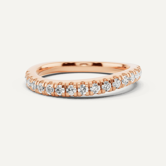 1/3 ctw Round Diamond Wedding Band - Lotus Diamond
