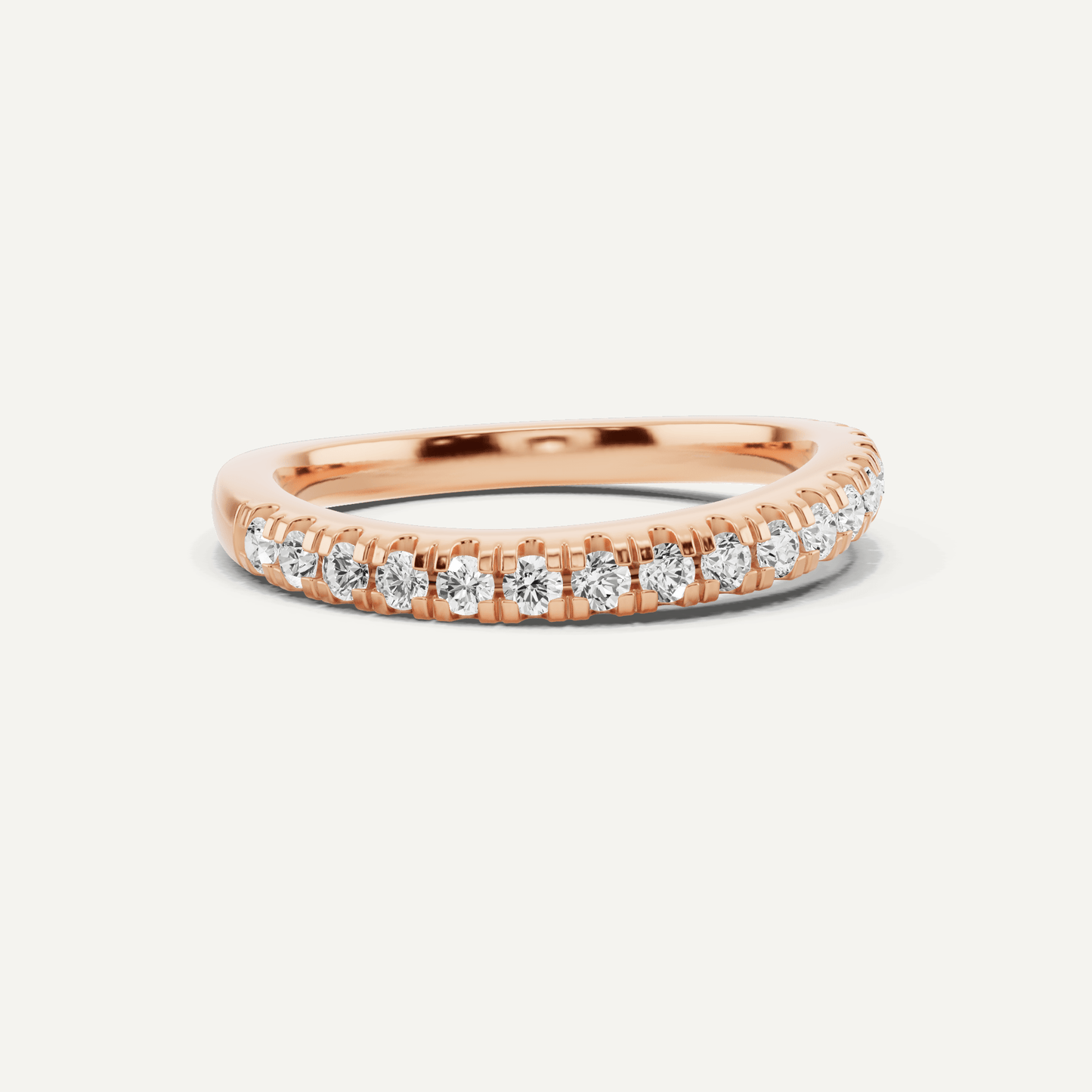 1/3 ctw Round Diamond Wedding Band - Lotus Diamond