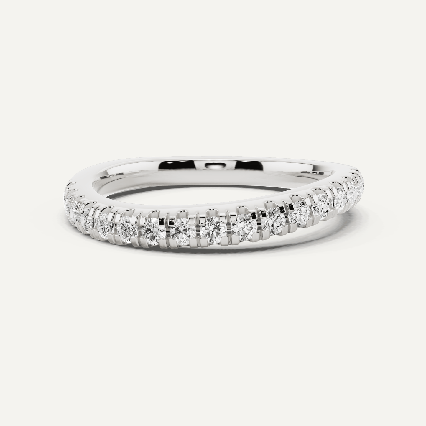 1/3 ctw Round Diamond Wedding Band - Lotus Diamond