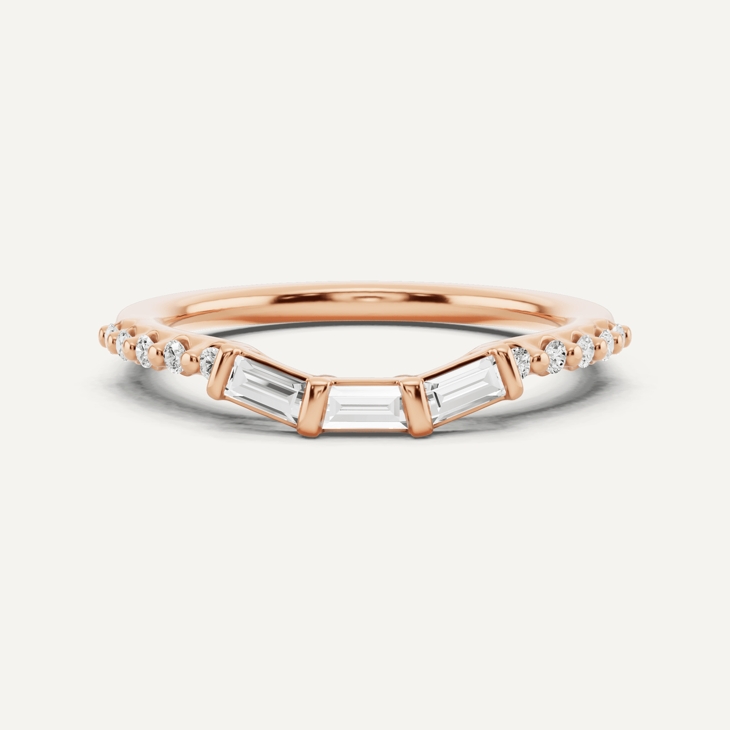 1/4 ctw Baguette Diamond Channel Set Wedding Band - Lotus Diamond