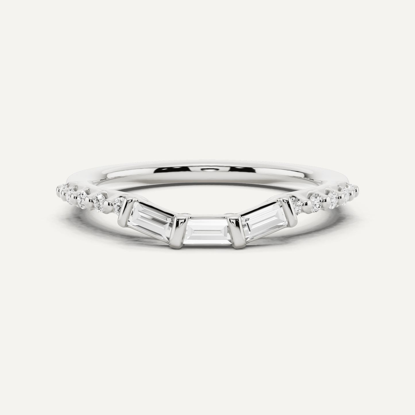 1/4 ctw Baguette Diamond Channel Set Wedding Band - Lotus Diamond