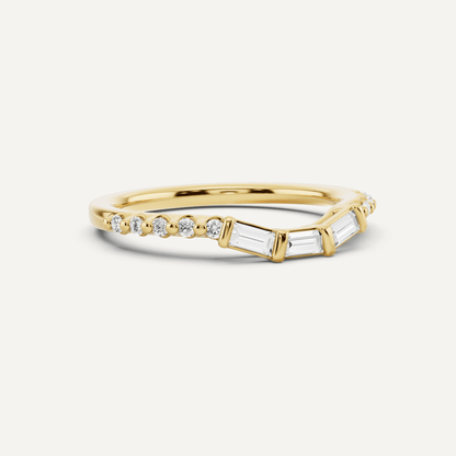 1/4 ctw Baguette Diamond Channel Set Wedding Band - Lotus Diamond