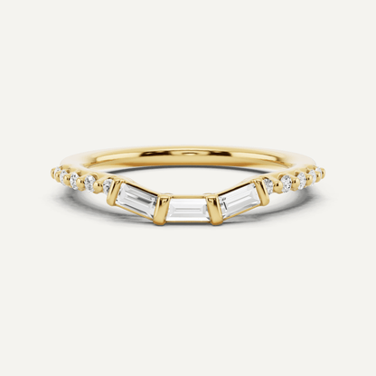 1/4 ctw Baguette Diamond Channel Set Wedding Band - Lotus Diamond