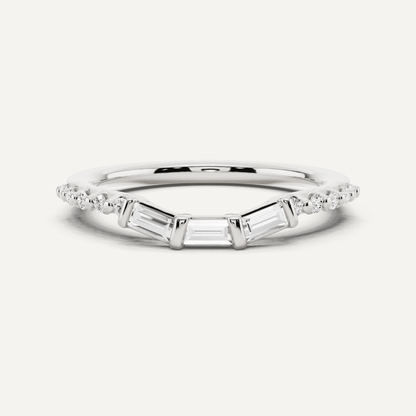 1/4 ctw Baguette Diamond Channel Set Wedding Band - Lotus Diamond