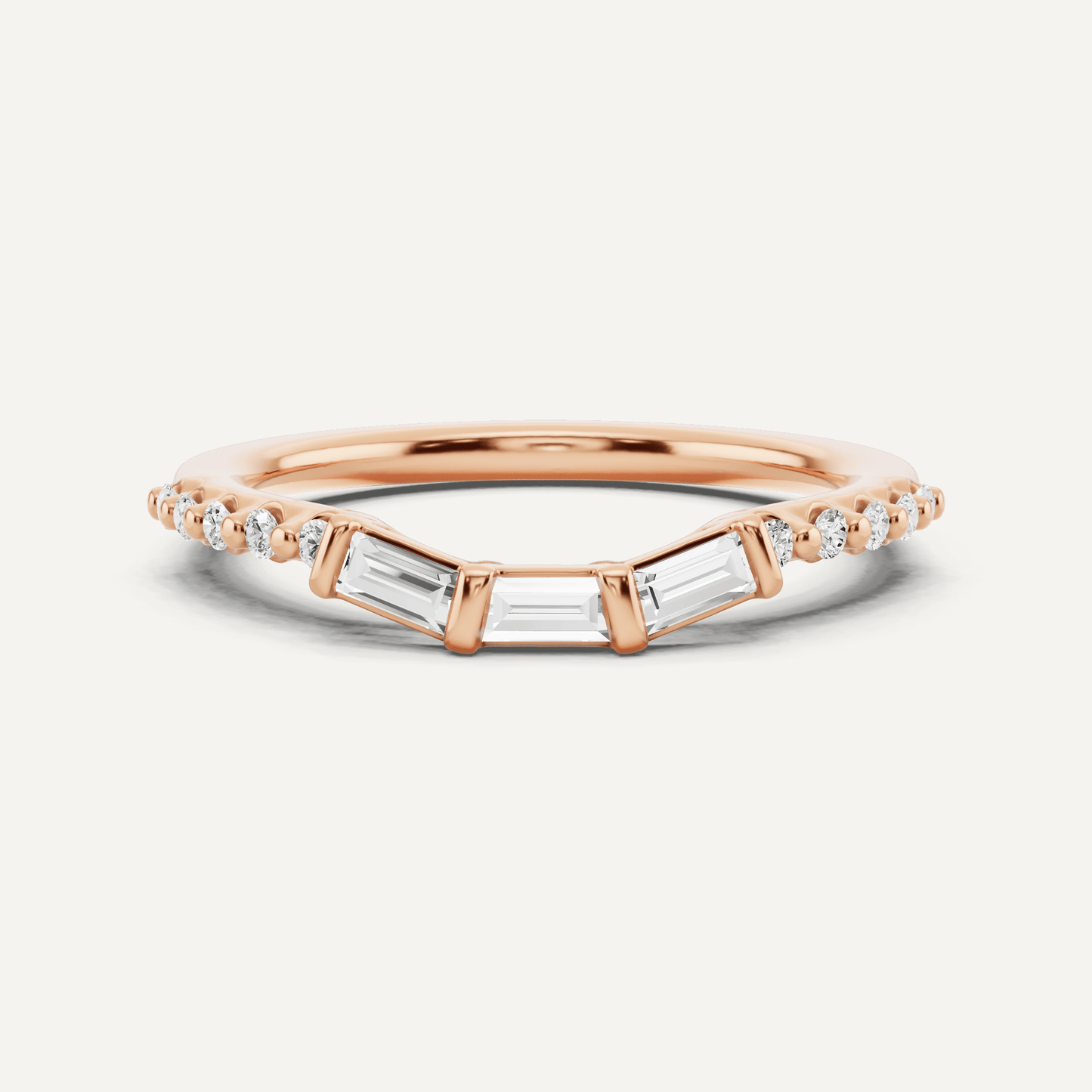 1/4 ctw Baguette Diamond Channel Set Wedding Band - Lotus Diamond