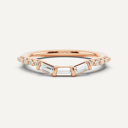 1/4 ctw Baguette Diamond Channel Set Wedding Band - Lotus Diamond