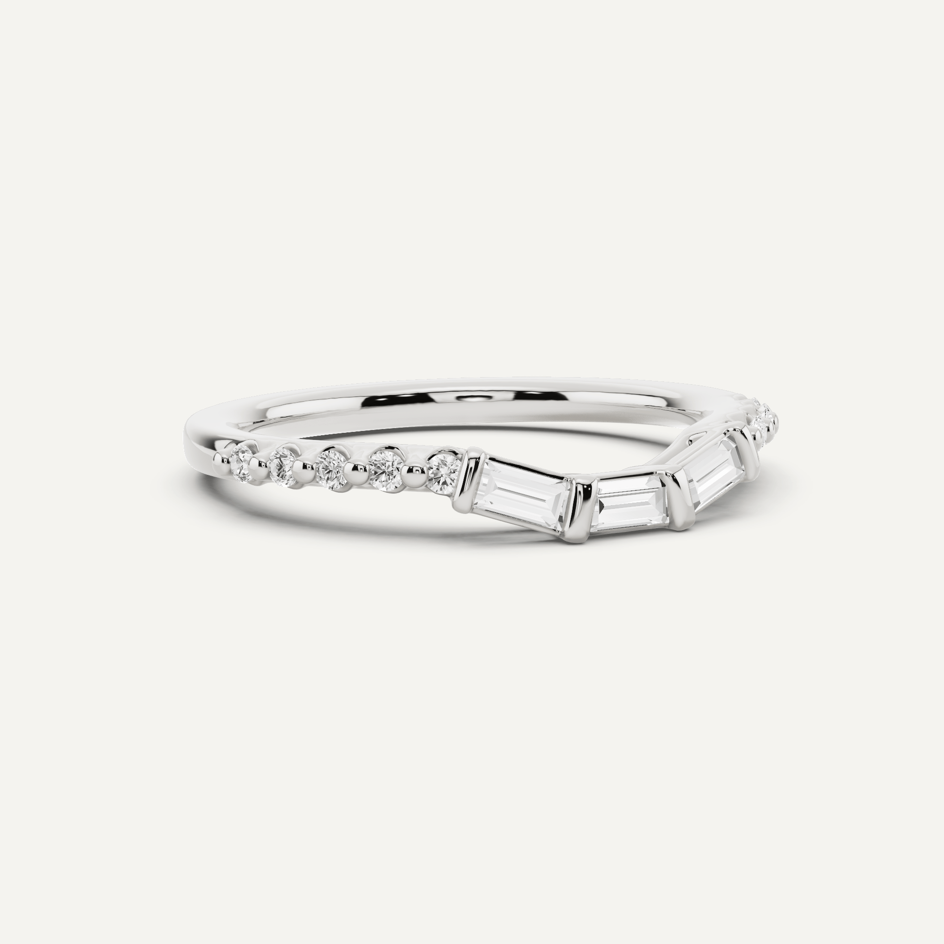 1/4 ctw Baguette Diamond Channel Set Wedding Band - Lotus Diamond