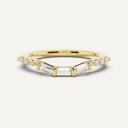 1/4 ctw Baguette Diamond Channel Set Wedding Band - Lotus Diamond