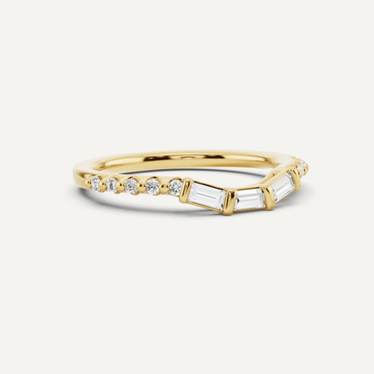 1/4 ctw Baguette Diamond Channel Set Wedding Band - Lotus Diamond