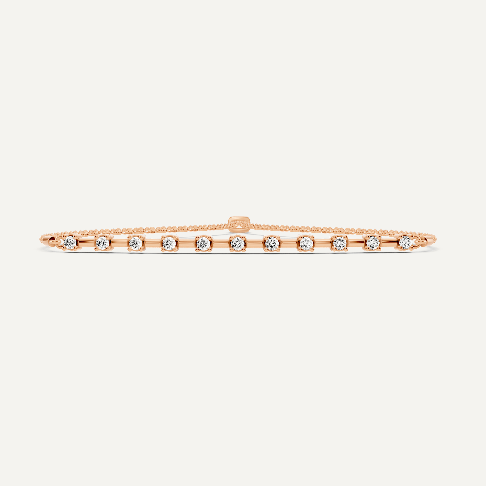 1/4 ctw Round Diamond Bolo Fashion Bracelet - Lotus Diamond