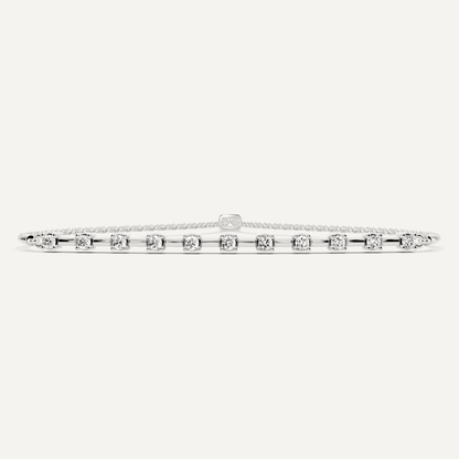 1/4 ctw Round Diamond Bolo Fashion Bracelet - Lotus Diamond