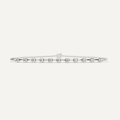 1/4 ctw Round Diamond Bolo Fashion Bracelet - Lotus Diamond