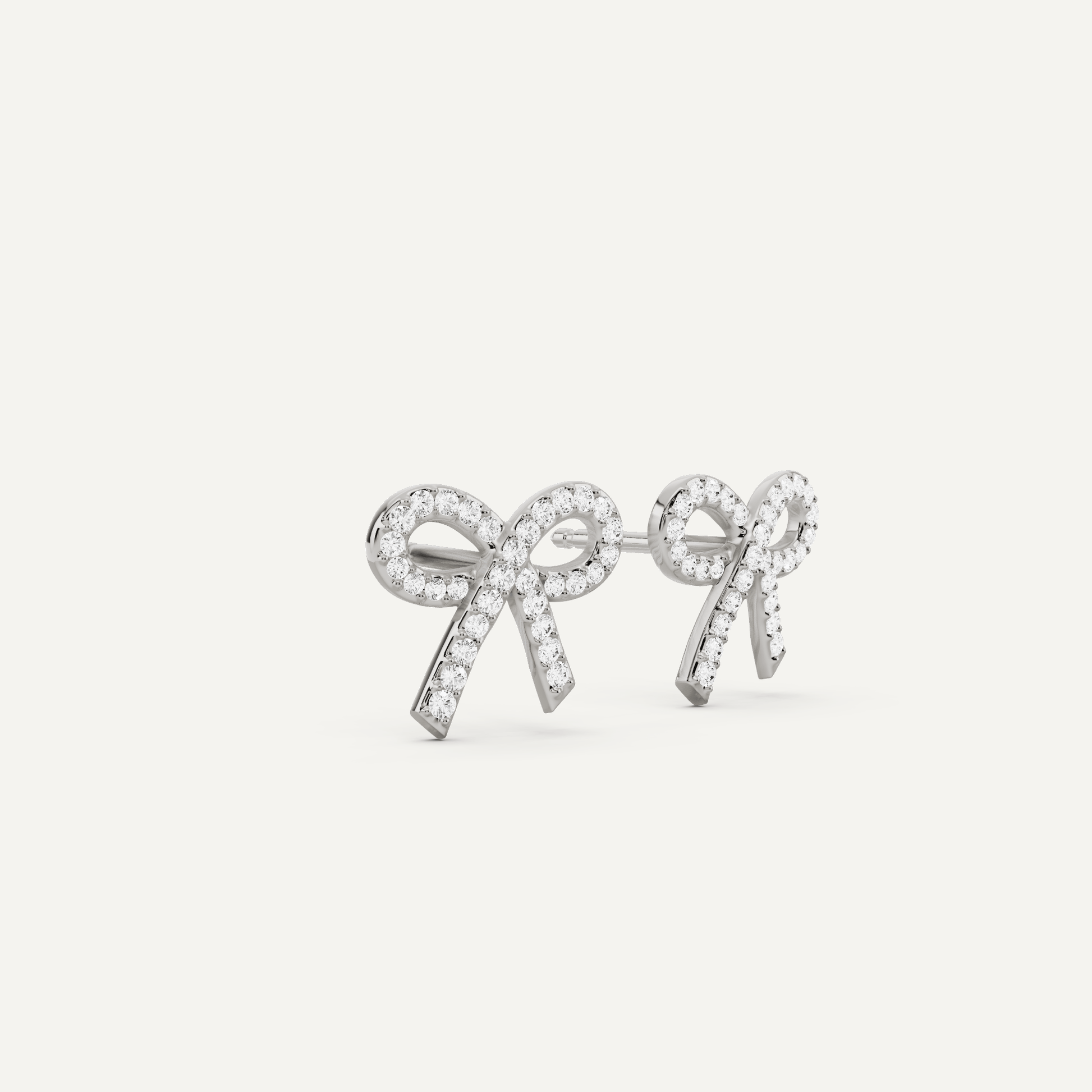 1/4 ctw Round Diamond Bow Shape Fashion Earrings - Lotus Diamond