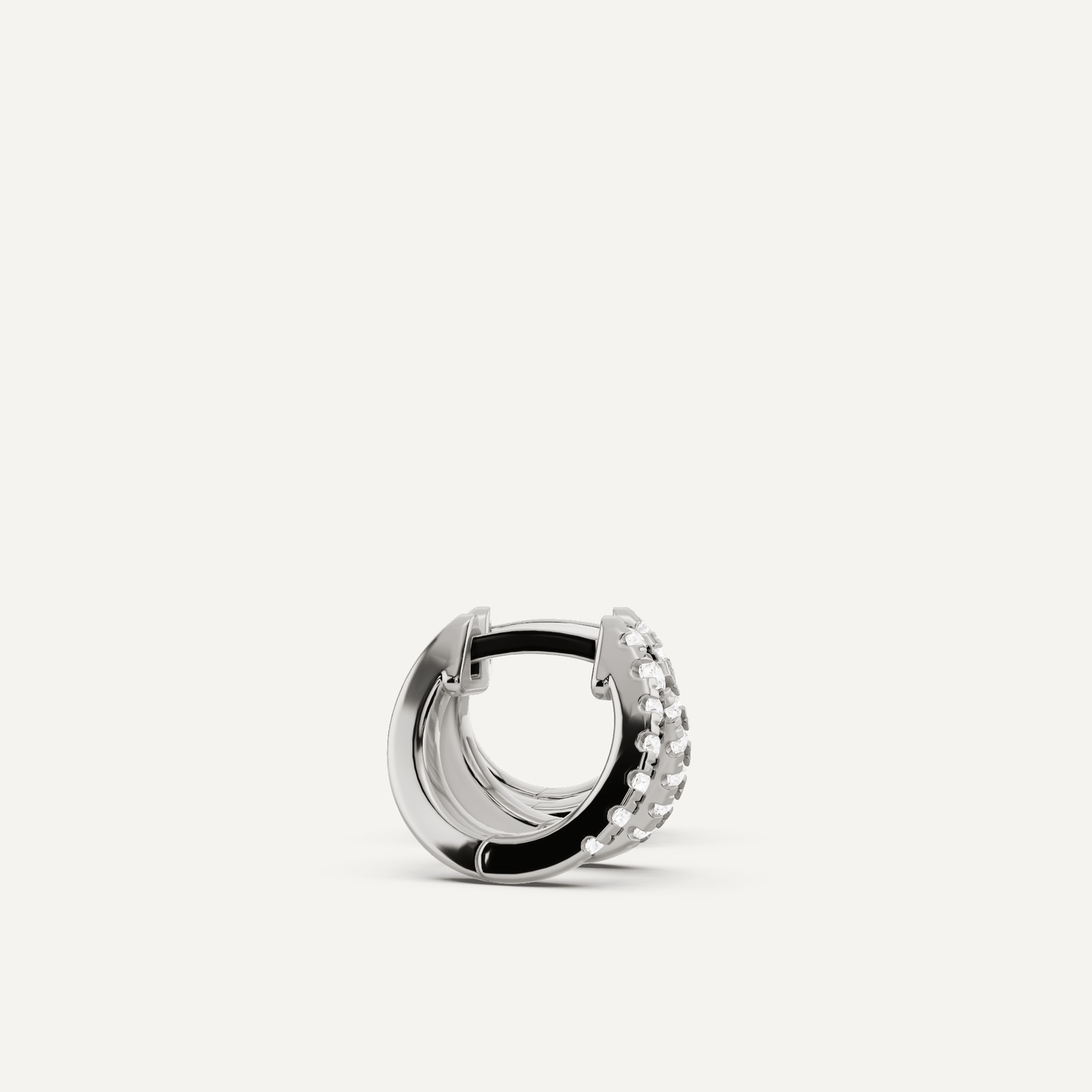 1/4 ctw Round Diamond Double Hoop Earrings - Lotus Diamond