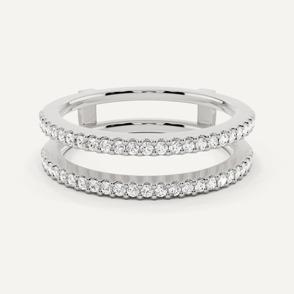 1/4 ctw Round Diamond Double Row Ring Enhancer - Lotus Diamond