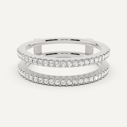 1/4 ctw Round Diamond Double Row Ring Enhancer - Lotus Diamond