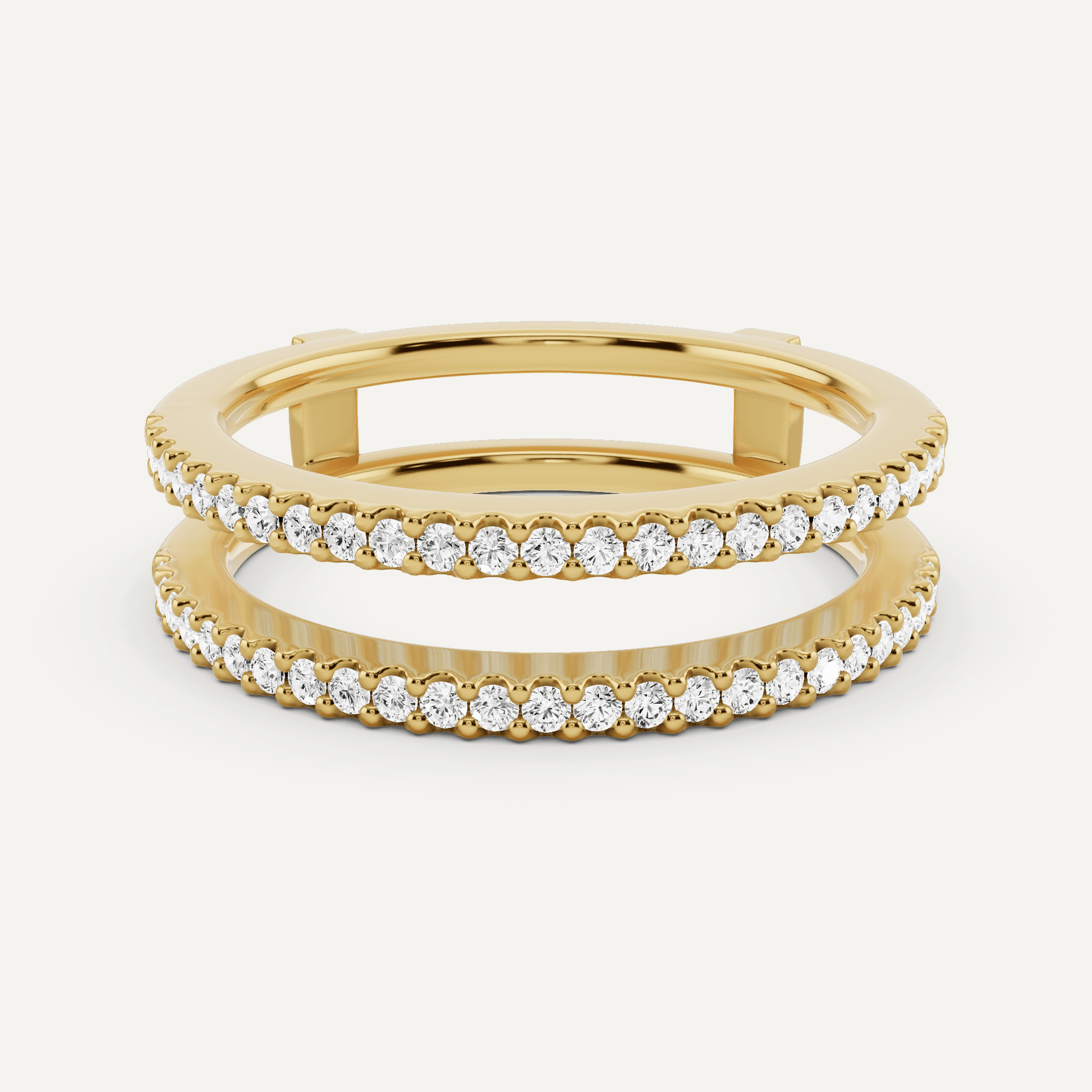 1/4 ctw Round Diamond Double Row Ring Enhancer - Lotus Diamond