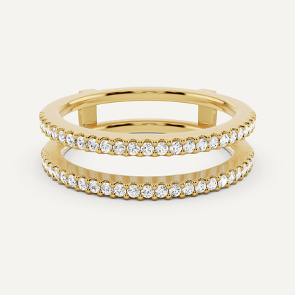 1/4 ctw Round Diamond Double Row Ring Enhancer - Lotus Diamond