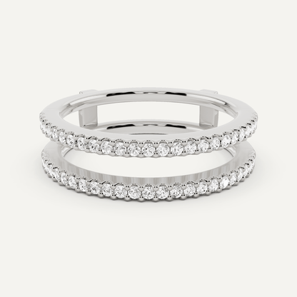 1/4 ctw Round Diamond Double Row Ring Enhancer - Lotus Diamond