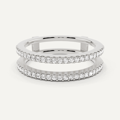 1/4 ctw Round Diamond Double Row Ring Enhancer - Lotus Diamond
