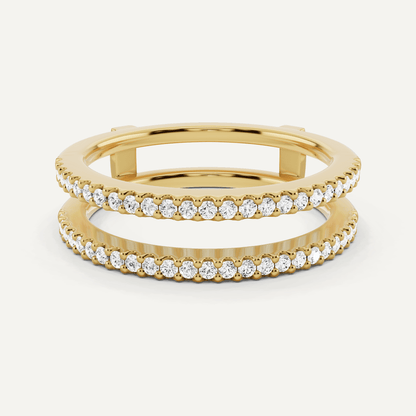 1/4 ctw Round Diamond Double Row Ring Enhancer - Lotus Diamond
