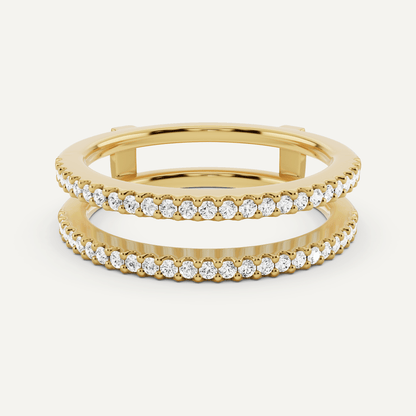 1/4 ctw Round Diamond Double Row Ring Enhancer - Lotus Diamond