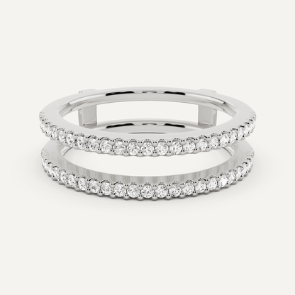 1/4 ctw Round Diamond Double Row Ring Enhancer - Lotus Diamond
