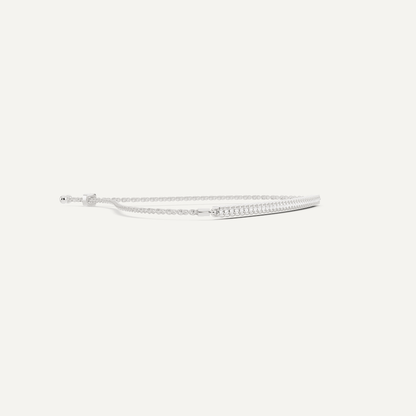 1/4 ctw Round Diamond Half Bezel Set Bolo Fashion Bracelet - Lotus Diamond