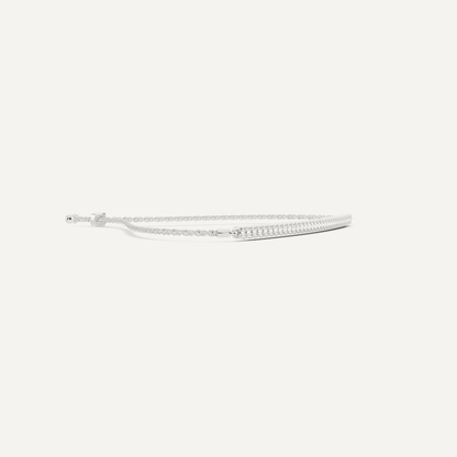 1/4 ctw Round Diamond Half Bezel Set Bolo Fashion Bracelet - Lotus Diamond