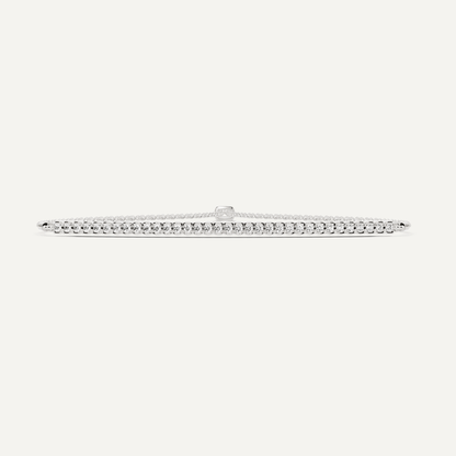 1/4 ctw Round Diamond Half Bezel Set Bolo Fashion Bracelet - Lotus Diamond
