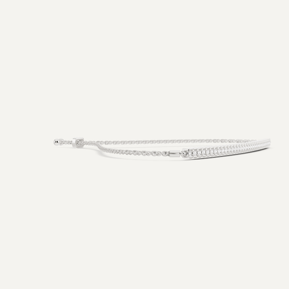 1/4 ctw Round Diamond Half Bezel Set Bolo Fashion Bracelet - Lotus Diamond