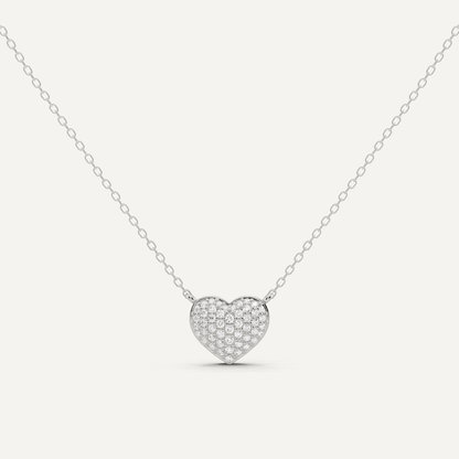 1/4 ctw Round Diamond Heart Pendant - Lotus Diamond