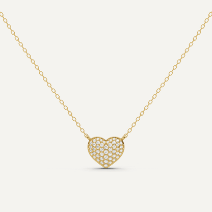1/4 ctw Round Diamond Heart Pendant - Lotus Diamond