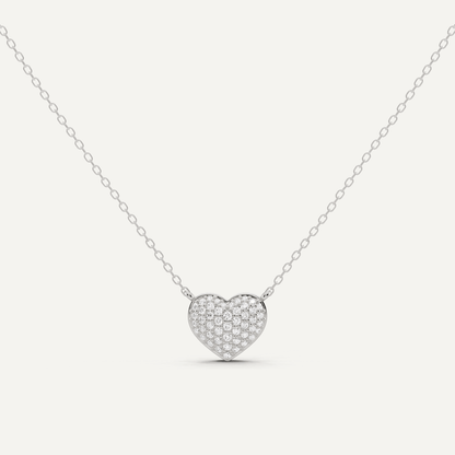 1/4 ctw Round Diamond Heart Pendant - Lotus Diamond