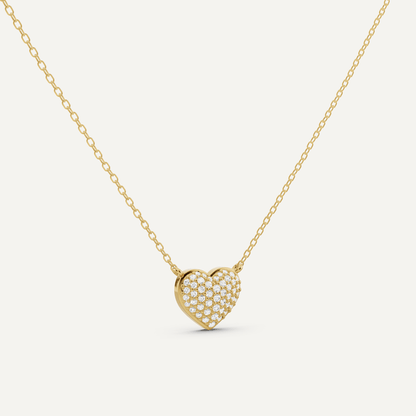 1/4 ctw Round Diamond Heart Pendant - Lotus Diamond