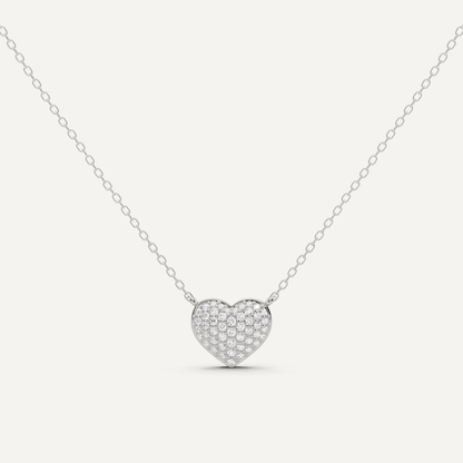 1/4 ctw Round Diamond Heart Pendant - Lotus Diamond