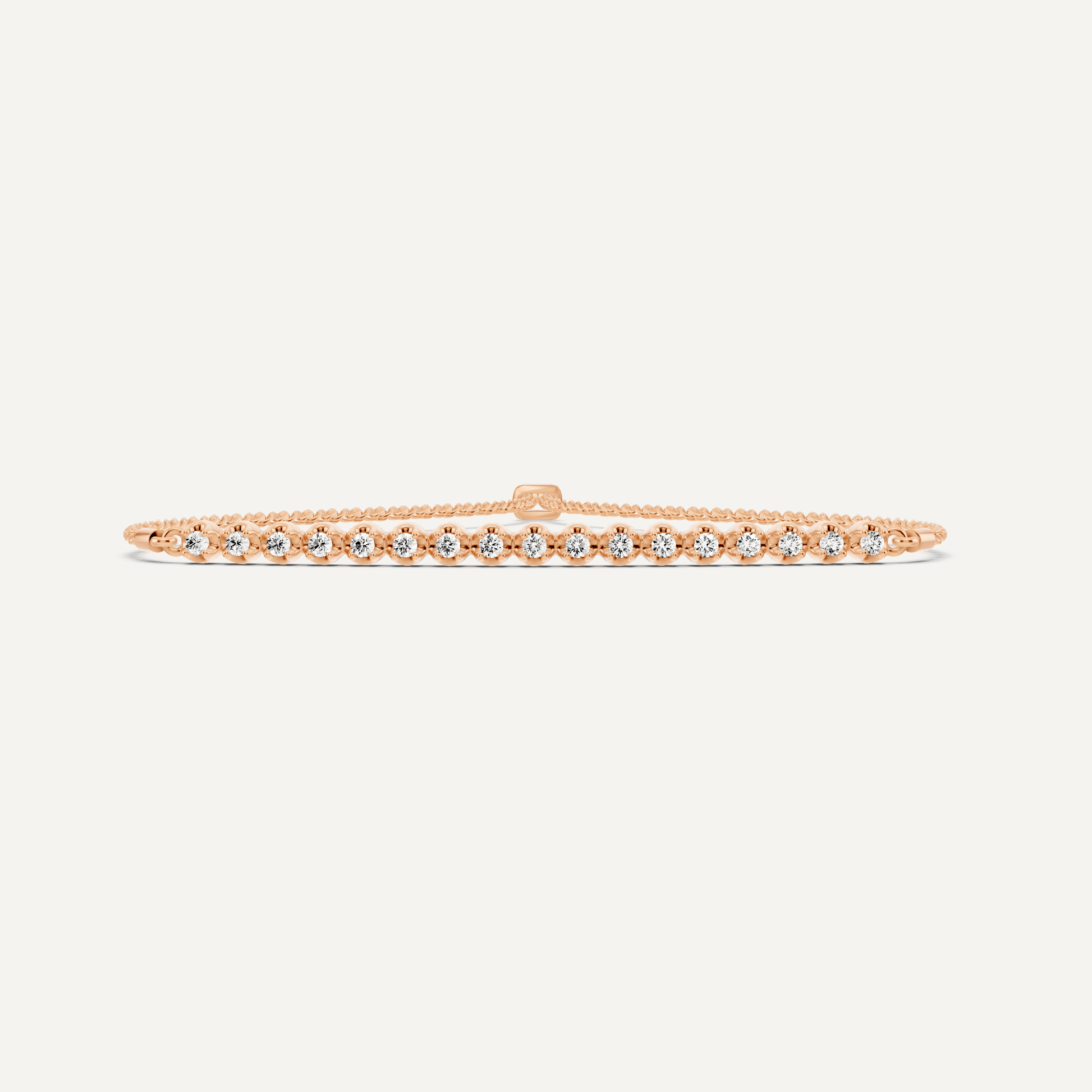 1/4 ctw Round Diamond Petite Bolo Fashion Bracelet - Lotus Diamond