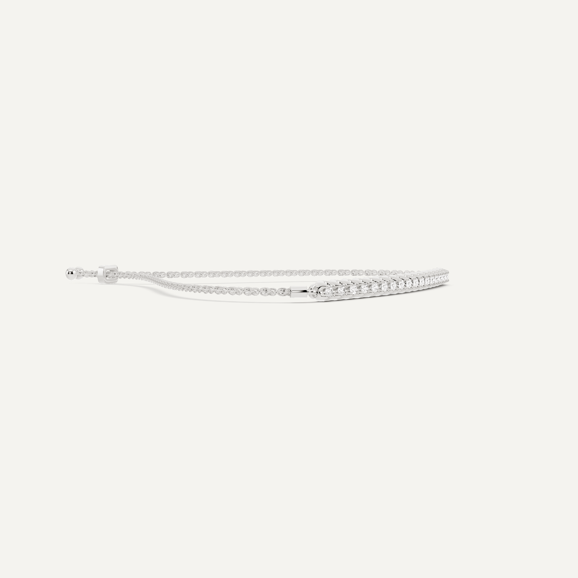 1/4 ctw Round Diamond Petite Bolo Fashion Bracelet - Lotus Diamond